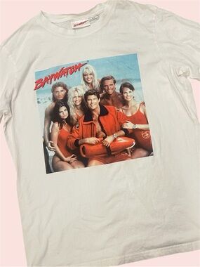 Official Baywatch Tee with Crew picture Vintage Y2K size small